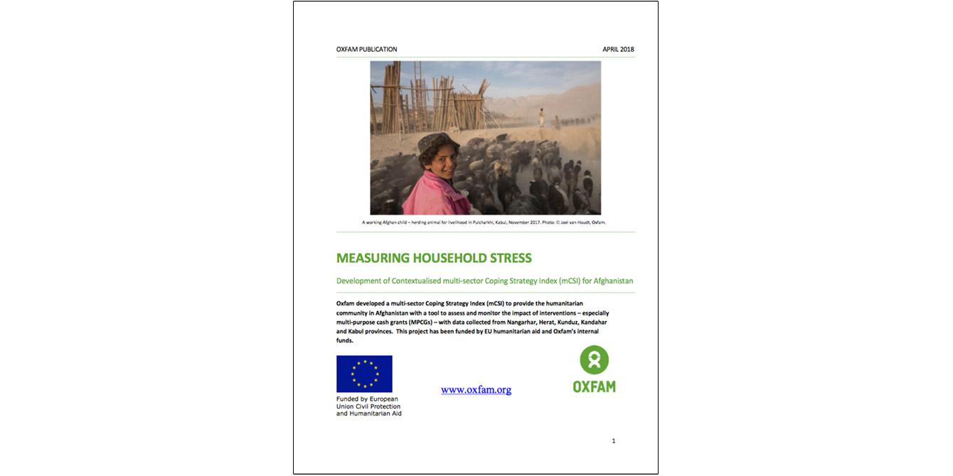 Oxfam in Asia - Publications - Afghanistan - Measuring Household Stress Oxfam in Asia - Publications - Afghanistan - Measuring Household Stress