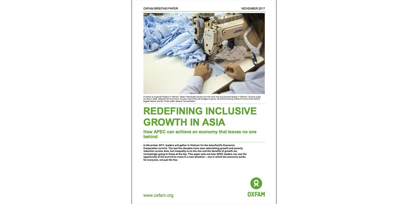 Oxfam in Asia - Publications - Redefining Inclusive Growth in Asia Oxfam in Asia - Publications - Redefining Inclusive Growth in Asia