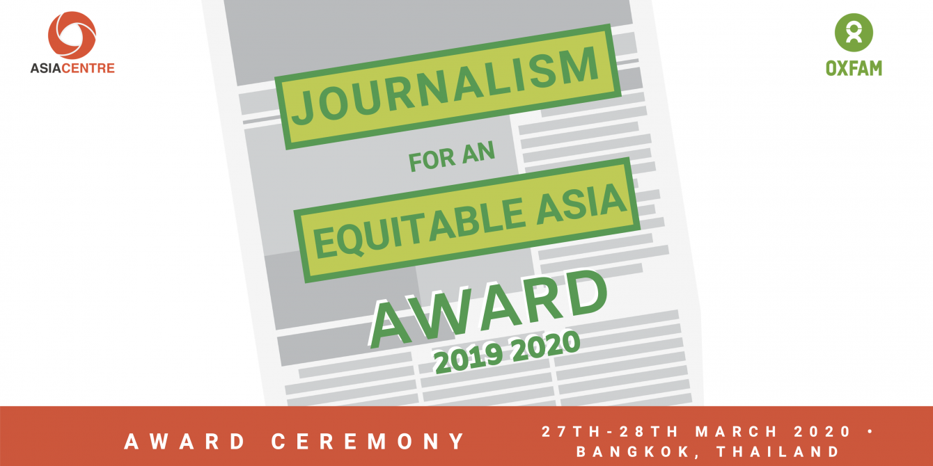 Journalism for an Equitable Asia Award 2020 Oxfam in Asia - Journalism for an Equitable Asia Award