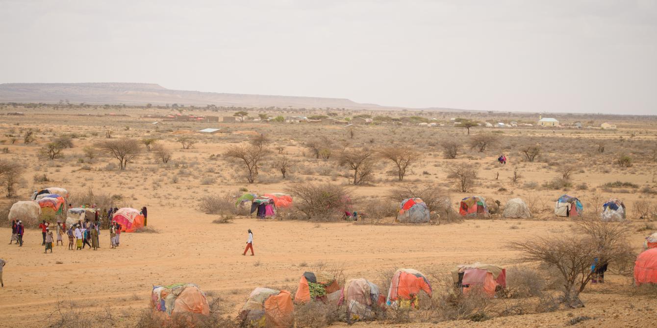 An aerial shot of an IDP camp in Somaliland. Allan Gichigi/Oxfam