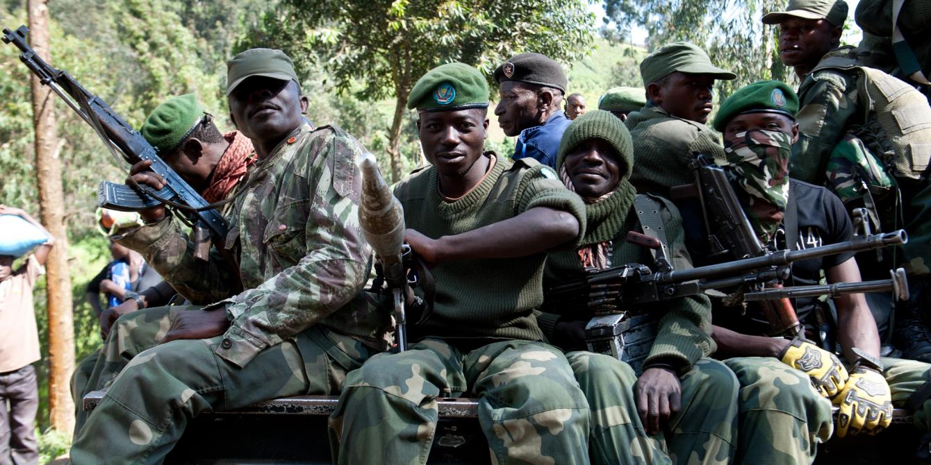 Soldiers on patrol in Masasi, North Kivu in Democratic Republic of Congo Soldiers on patrol in Masasi, North Kivu in Democratic Republic of Congo