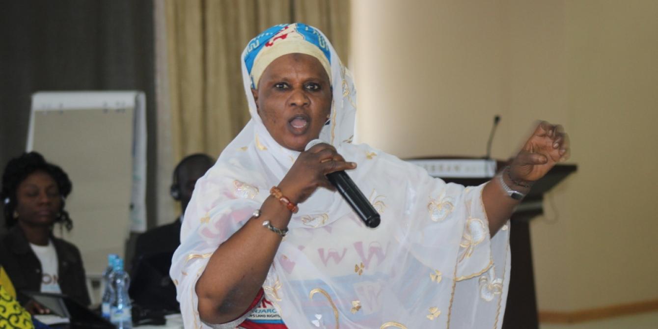 Fatou Trawally, member of the Chad based Rural Women Assembly participating in Kilimanjaro Women Land Rights Initiative Meeting Fatou Trawally, member of the Chad based Rural Women Assembly participating in Kilimanjaro Women Land Rights Initiative Meeting