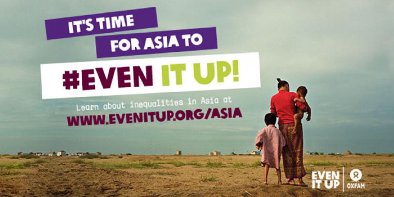 Even It Up campaign cover image. Copyright: Oxfam. Even It Up campaign cover image. Copyright: Oxfam.